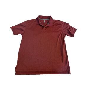 Men’s Maroon Color Size Large Polo Dri Fit Material Preowned Good Condition